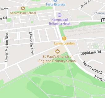 map for St Paul's Church of England Primary School