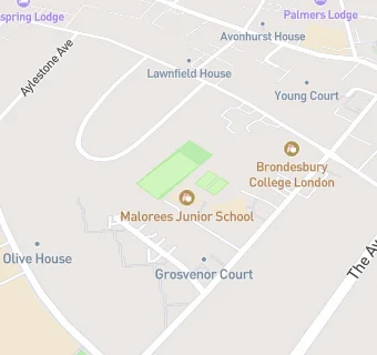 map for Malorees Junior School