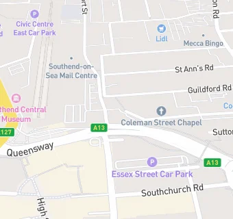 map for The Queensway Surgery