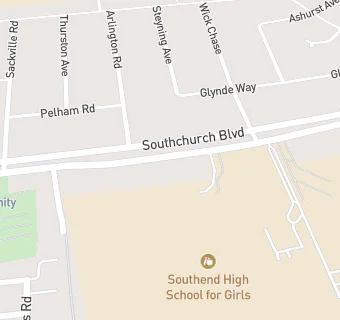 map for Southend High School For Girls