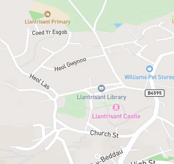 map for Llantrisant Workingmens Club