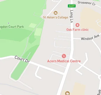 map for Acorn Medical Centre