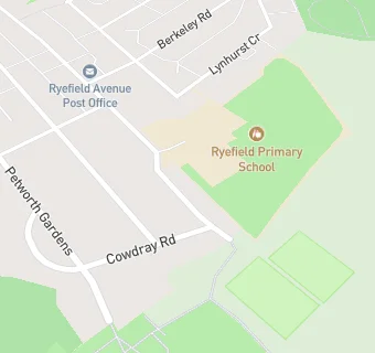 map for Ryefield Court Care Home