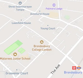 map for Brondesbury College London