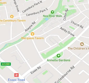 map for Essex Road Pre-School