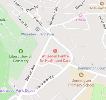 map for Roundwood Park Medical Centre