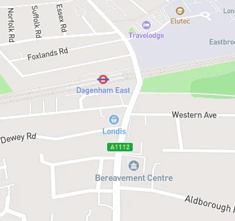 map for Dagenham Convenience Store T/A Saxons Newsagent