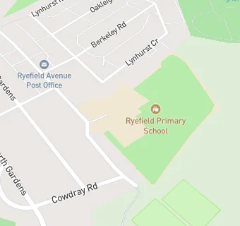 map for Ryefield Primary School