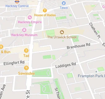 map for UCKG Hackney Foodbank