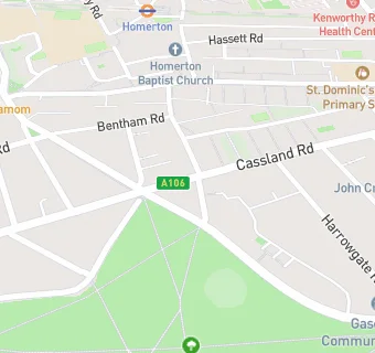 map for Hackney Sixth Form Centre