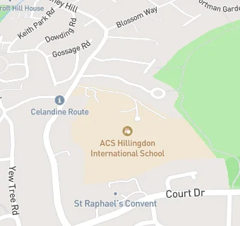 map for ACS Hillingdon International School