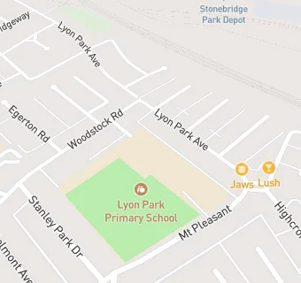 map for Lyon Park Primary School