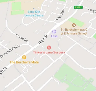 map for Tinkers Lane Surgery