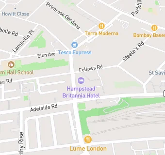 map for Hampstead Britannia Hotel