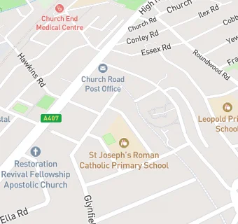 map for St Josephs RC School  & Nursery Kitchen