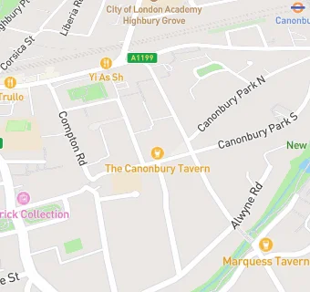map for The Canonbury PH