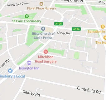 map for Mitchison Road Surgery