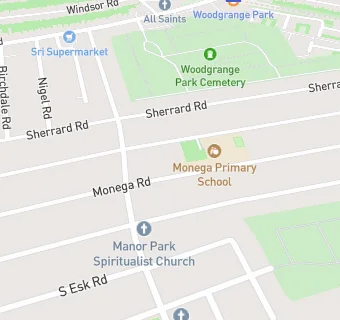 map for Monega Primary School