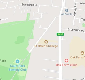 map for St Helen's College