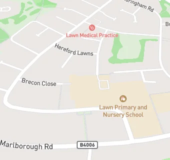 map for Lawn Primary and Nursery School