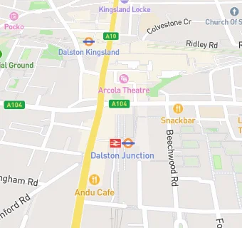 map for Dalston Co-Op Food
