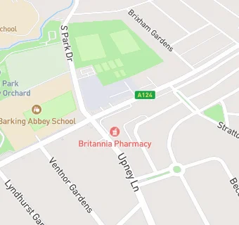 map for Britannia Pharmacy