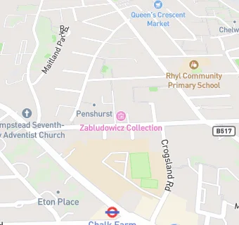 map for The Zabludowicz Art Projects