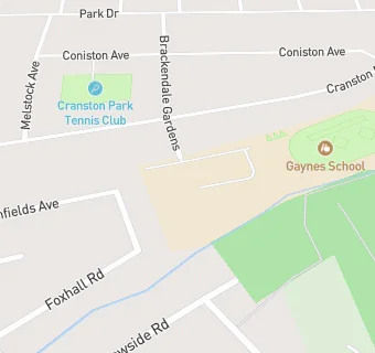 map for Gaynes School