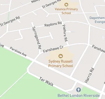 map for Sydney Russell Primary School