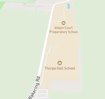 map for Thorpe Hall School