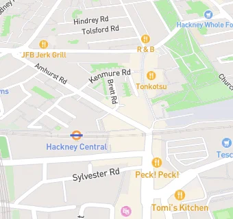 map for Travelodge London Hackney