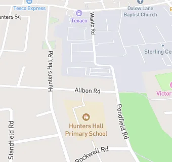 map for Hunters Hall Primary School