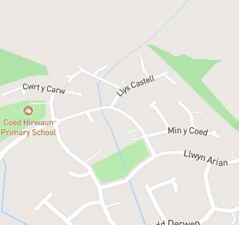 map for Coed Hirwaun Primary School