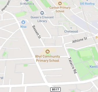 map for Rhyl Community Primary School