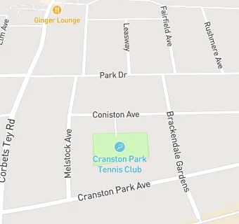 map for Cranston Park Lawn Tennis Club