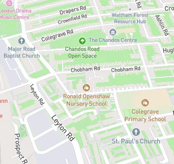 map for Ronald Openshaw Nursery School