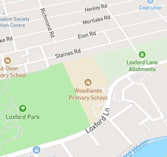 map for Woodlands Primary School