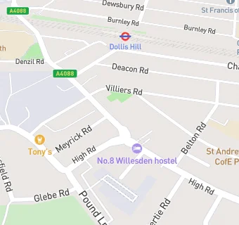 map for Dudden Hill Centre