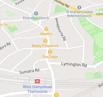 map for Hampstead Food and Drinks