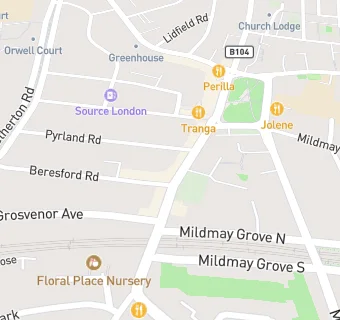 map for Newington Green Fruit & Veg