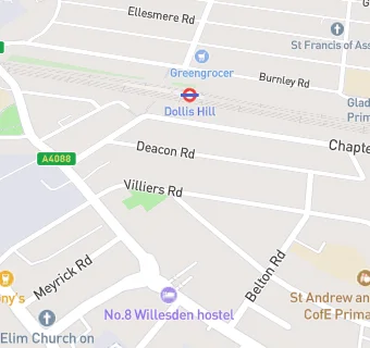 map for Willesden Working Mens Club