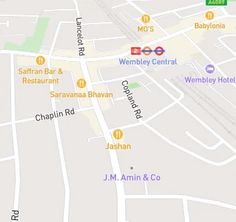 map for Wembley Central Masjid