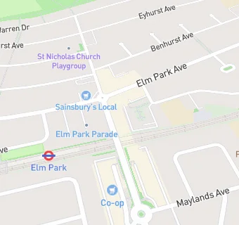 map for Elm Park Discount Store