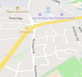 map for Brentfield Medical Centre