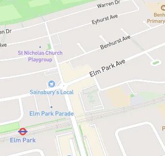 map for Elm Park Pharmacy