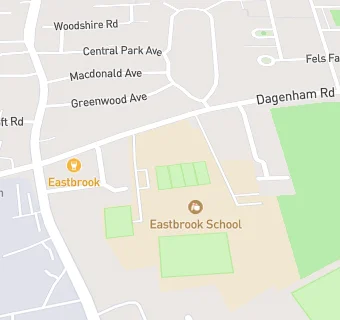 map for Eastbrook Comprehensive School