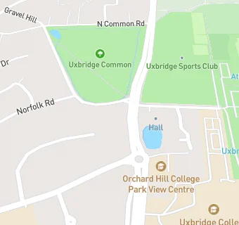 map for Uxbridge Sports Club