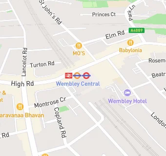 map for Travelodge London Wembley