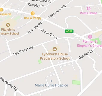 map for Lyndhurst House Preparatory School