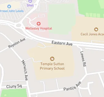 map for Temple Sutton County Infant School